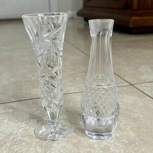 Vintage Crystal Bud Vases (Set of 2)